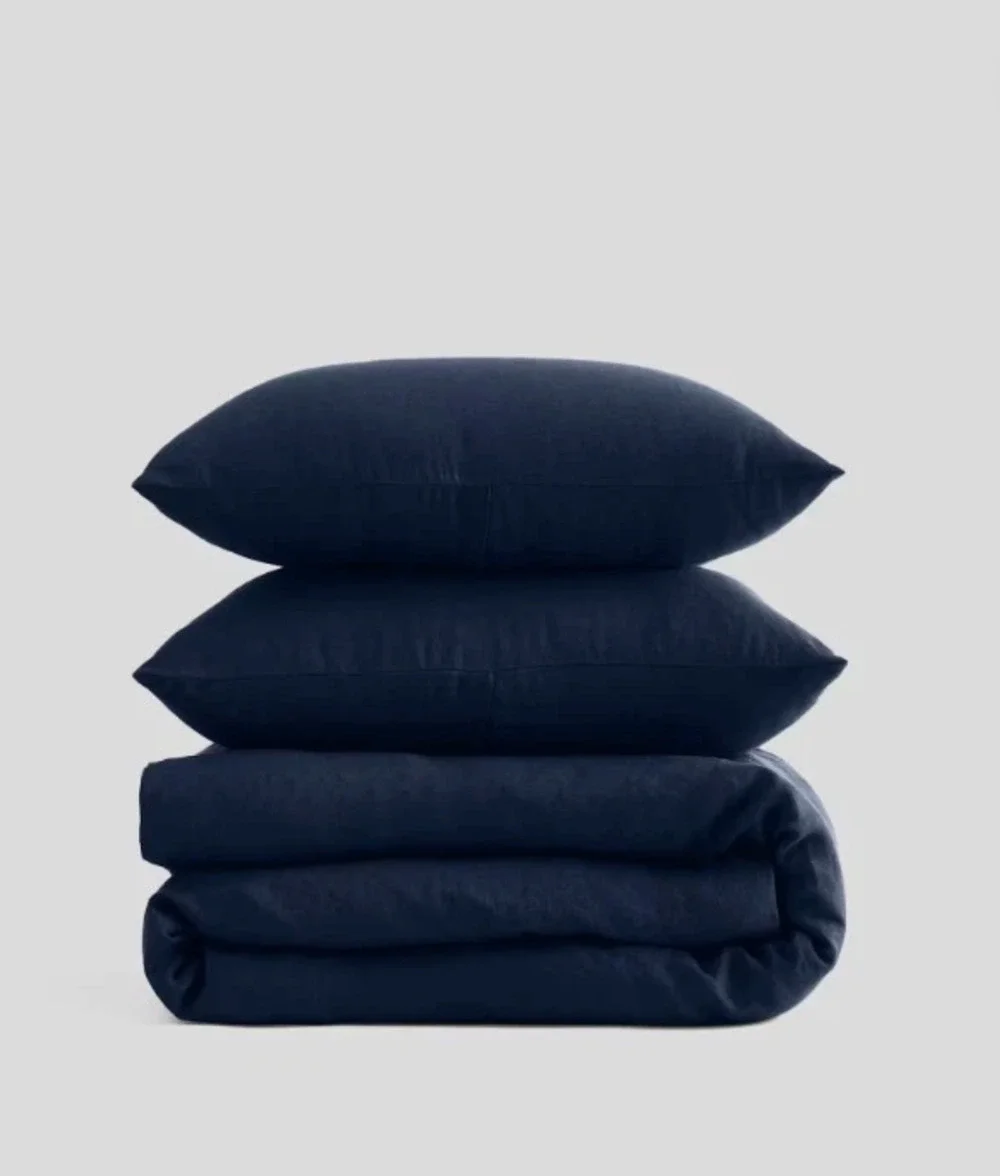Quince Navy Blue Duvet Cover